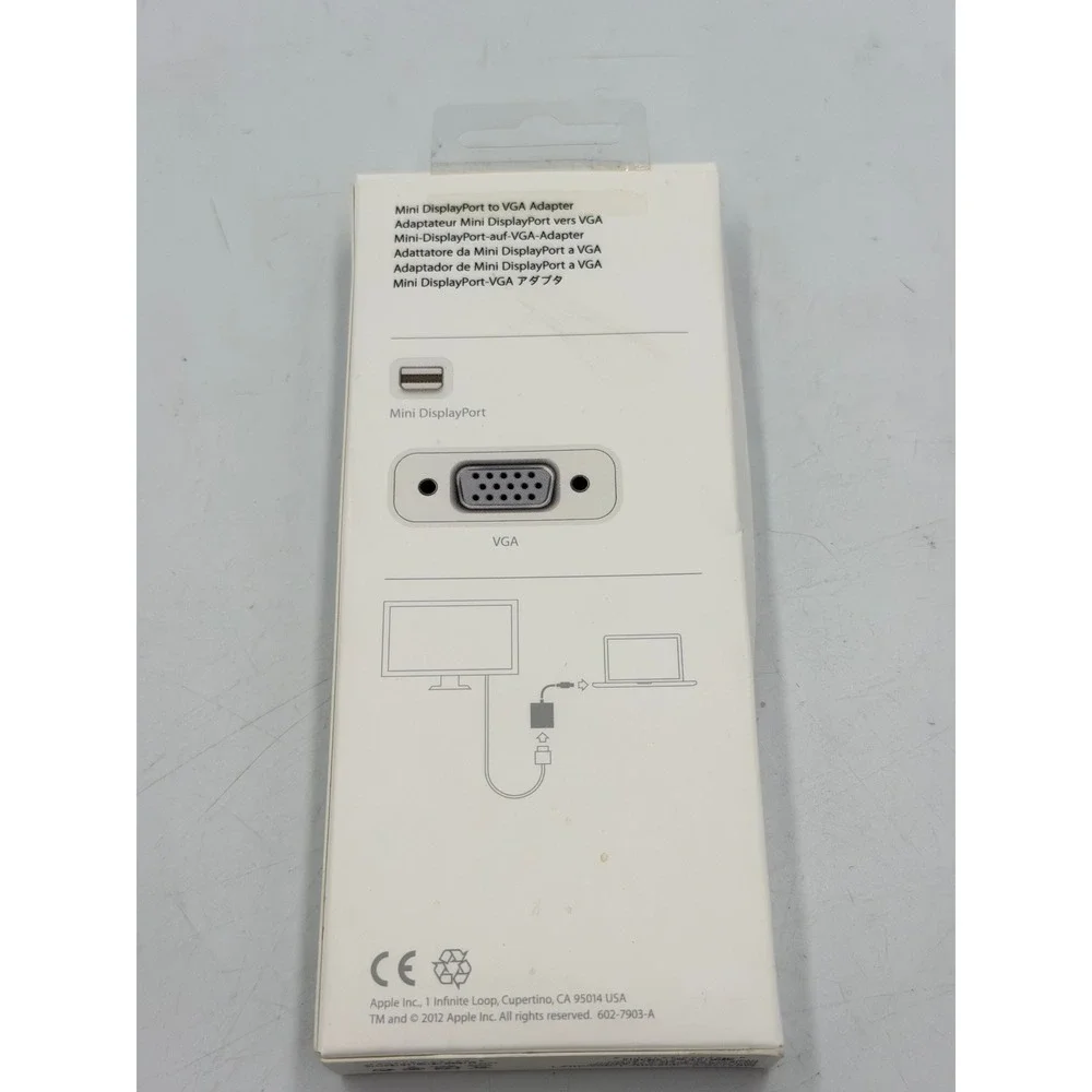 Official Apple Mini DisplayPort to VGA Adapter A1307 MB572Z/B Mac Open Box